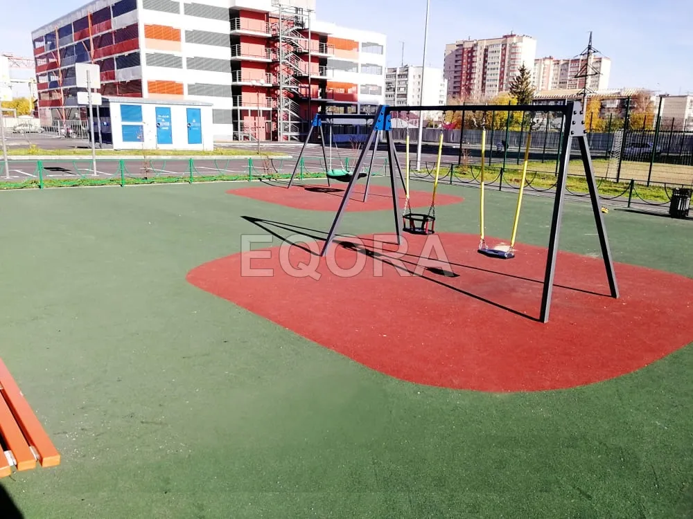 Резиновое покрытие на площадках в Пушкино
