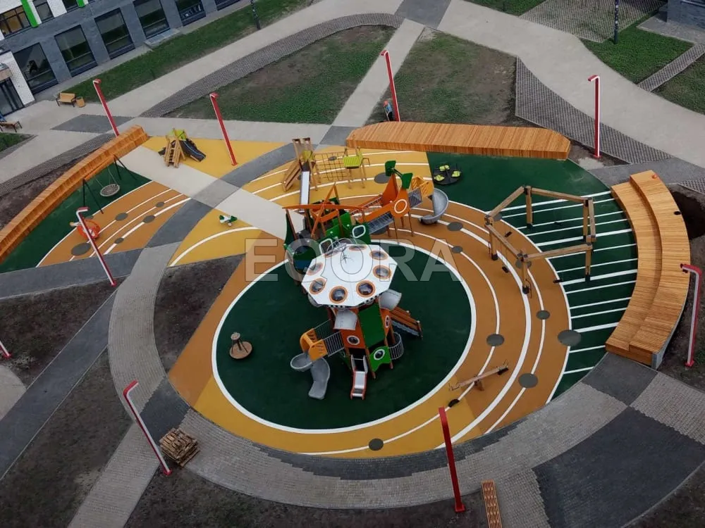 Резиновое покрытие для площадок в Пушкино