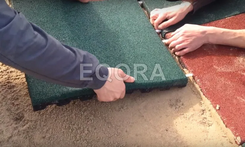 Укладка резиновой плитки в Пушкино