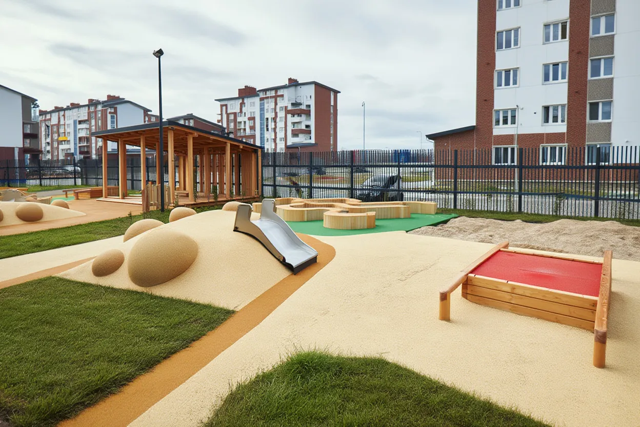 Сколько служит геопластика на детских площадках в Пушкино?