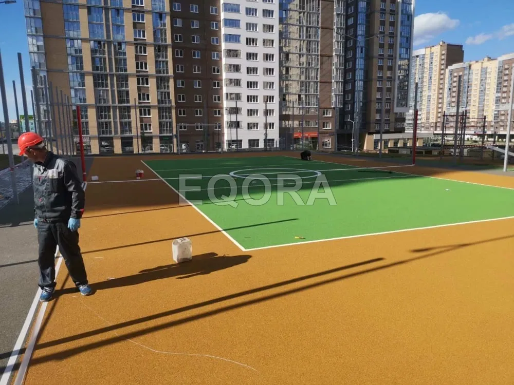 Какая минимальная температура для укладки резинового покрытия в Пушкино?