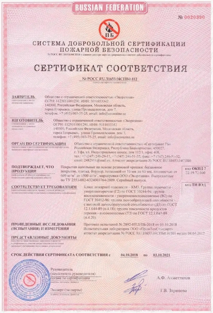 сертификат Eqora 6